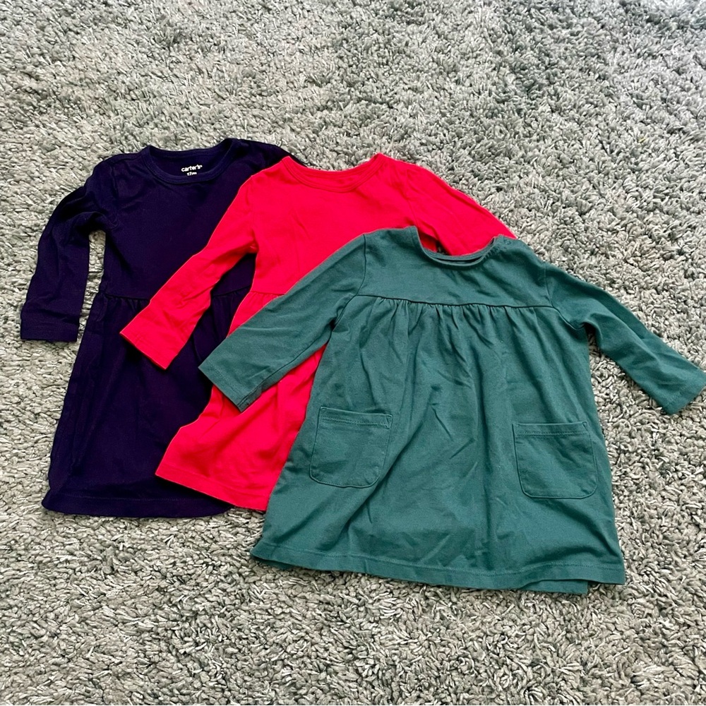 Bundle of Baby Girl Dresses | Primary & Carter’s | Size 6-12 Months